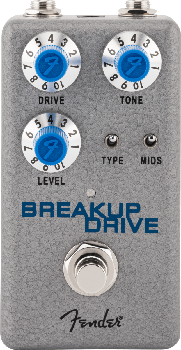 Pedale Hammertone™ Breakup Drive grigio con accenti blu, progettato per replicare il suono delle valvole in overdrive