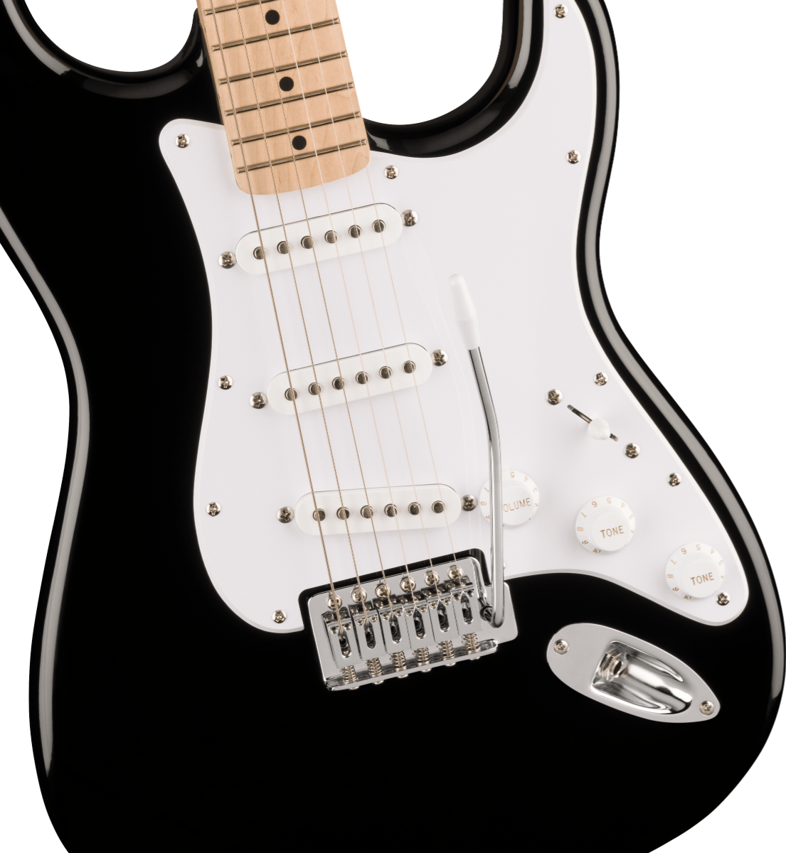 Fender Squier Sonic Stratocaster nera in pack con amplificatore, custodia, tracolla e plettri per suonare ovunque