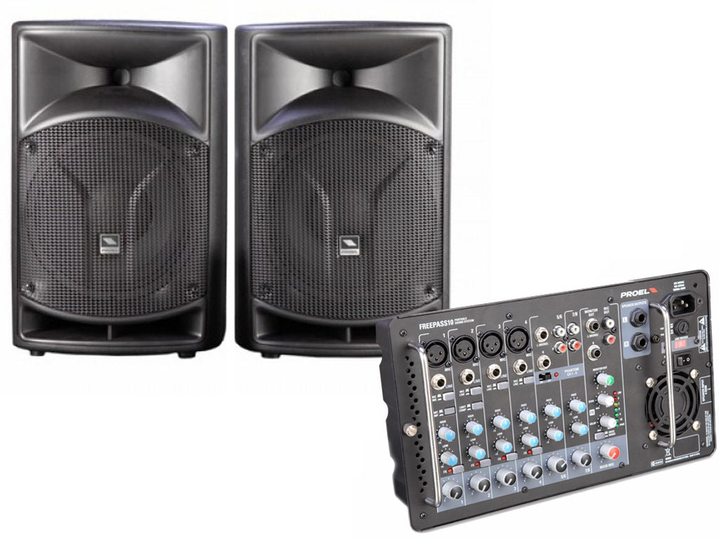 PROEL Freepass 10 USB Sistema amplificato portatile usb con lettore mp3 500W