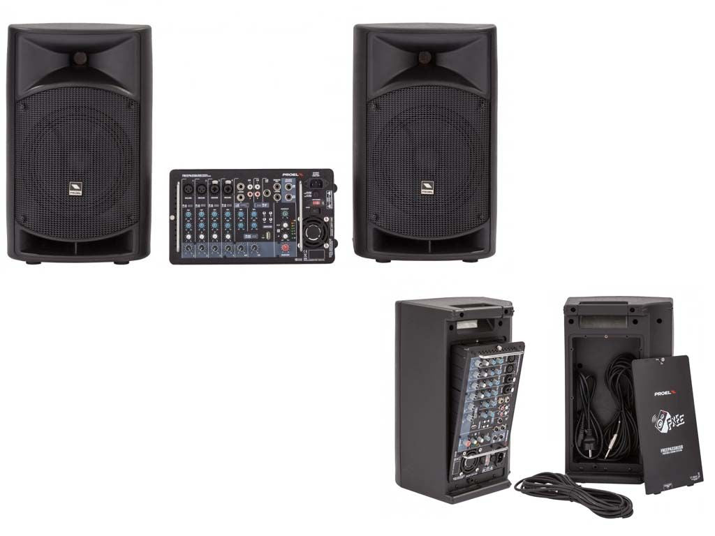 Proel Freepass 8 usb  Impianto Audio Portatile 500W usb mp3