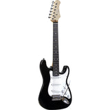 Eko S100 Black Chitarra elettrica nera per bambini 3/4