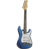 Eko S100 Metallic Blue Chitarra elettrica blu per bambini 3/4
