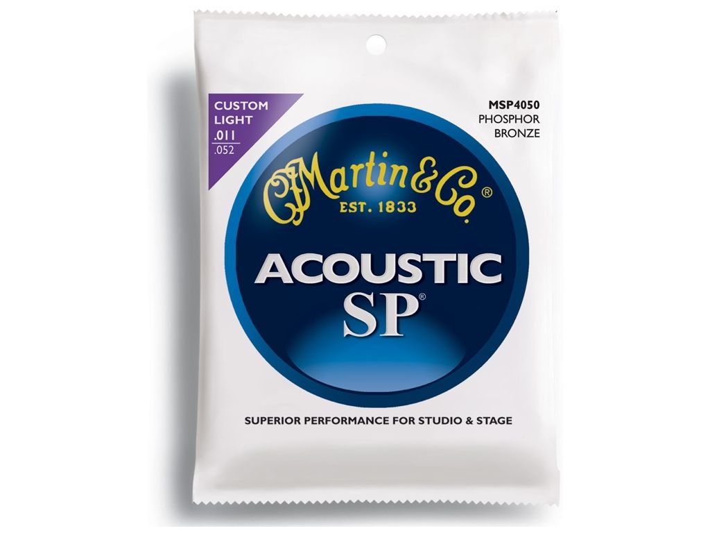 MARTIN MSP4050 Phosphor Bronze 92/8 Muta di corde per chitarra acustica Custom Light 011-052