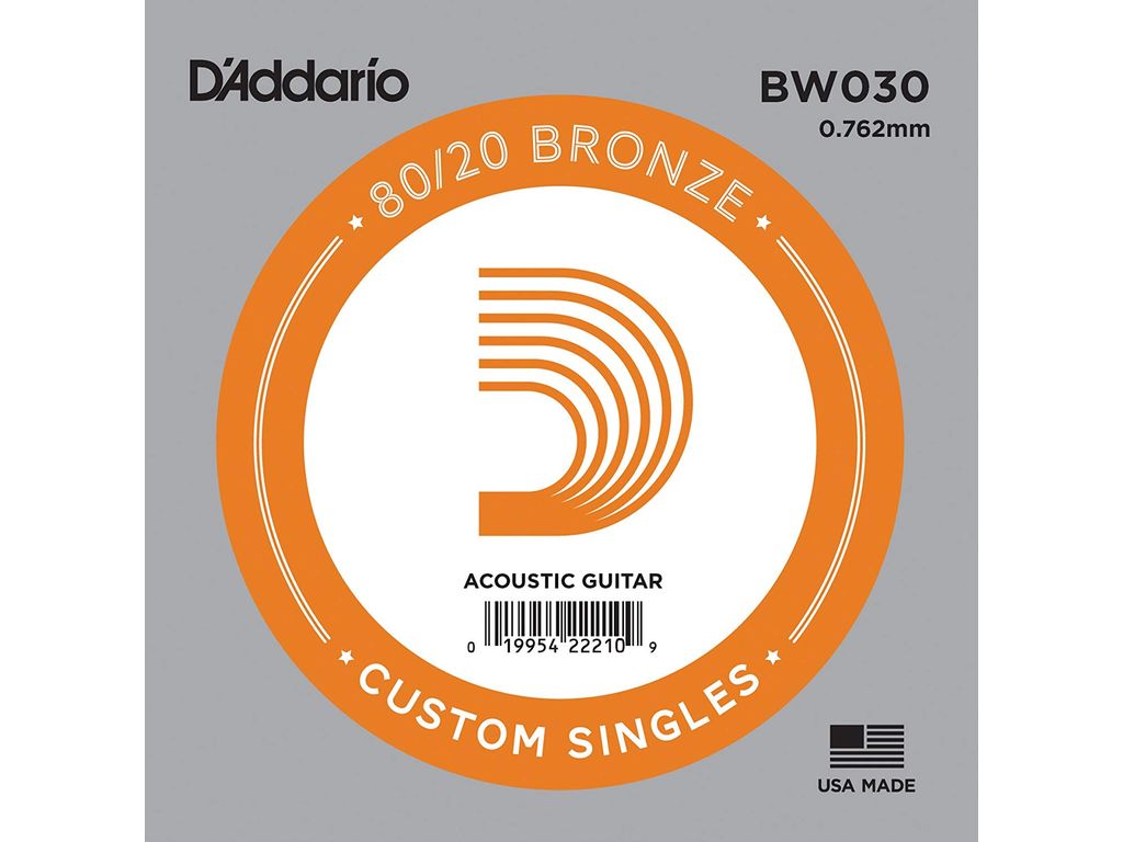 Corda singola per chitarra acustica D'Addario 80/20 030