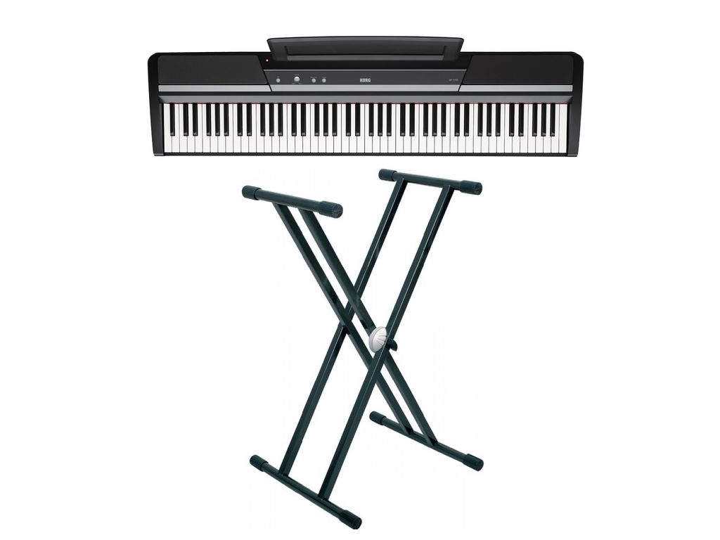 Pianoforte digitale Korg SP-170S BK con supporto Proel EL250