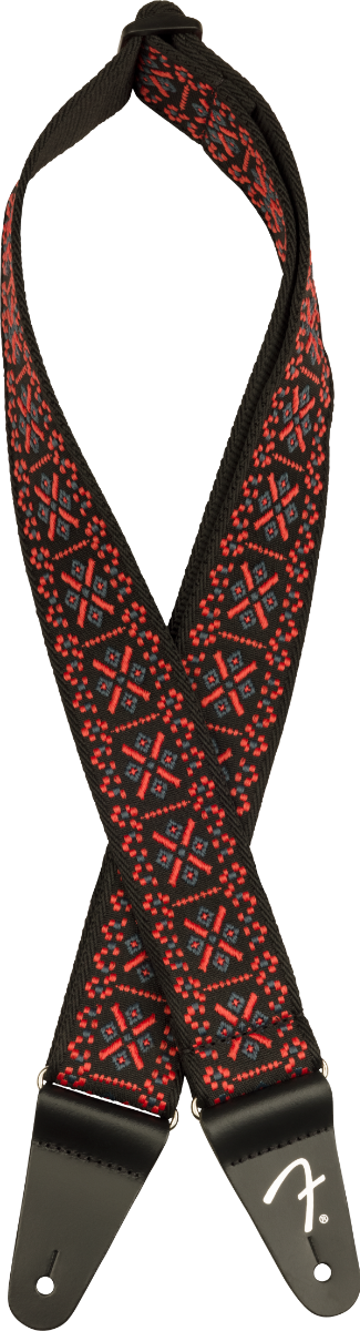 Fender Pasadena Straps Woven Lattice Red Tracolla per Chitarra e Basso