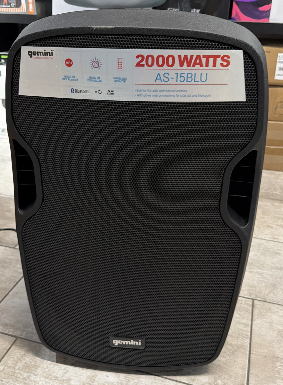 B-STOCK Gemini AS15 P BLU Diffusore Attivo 15" 2000W