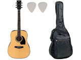 Ibanez PF15 natural con custodia, plettri