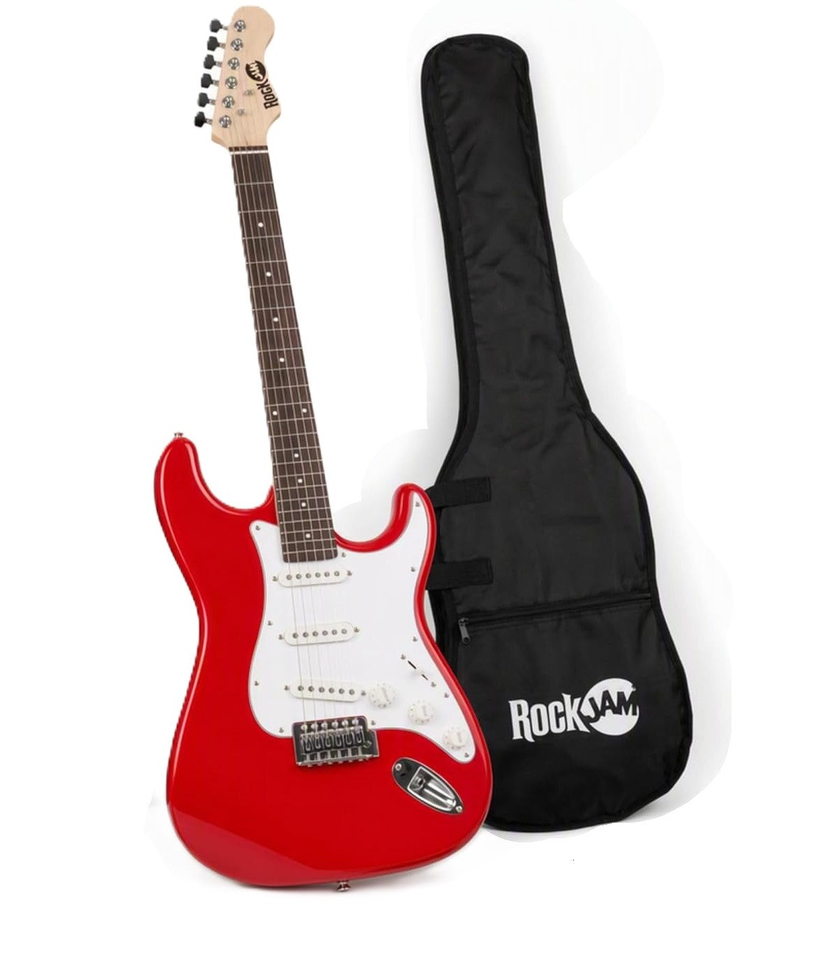 USATO RockJam Chitarra Elettrica Rossa + Borsa e Accordatore