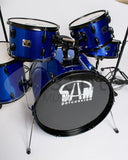 Batteria Acustica Cassa 22" Completa 5 pezzi Blu