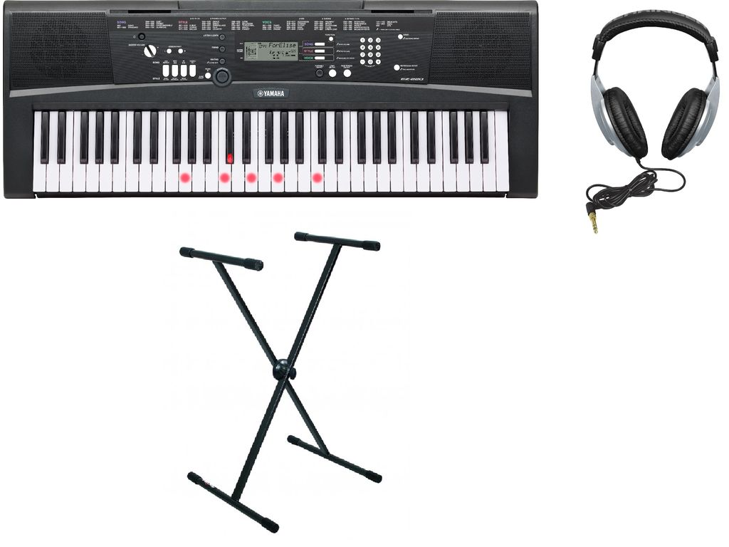 Yamaha EZ220 Tastiera 61 tasti luminosi con supporto + cuffie