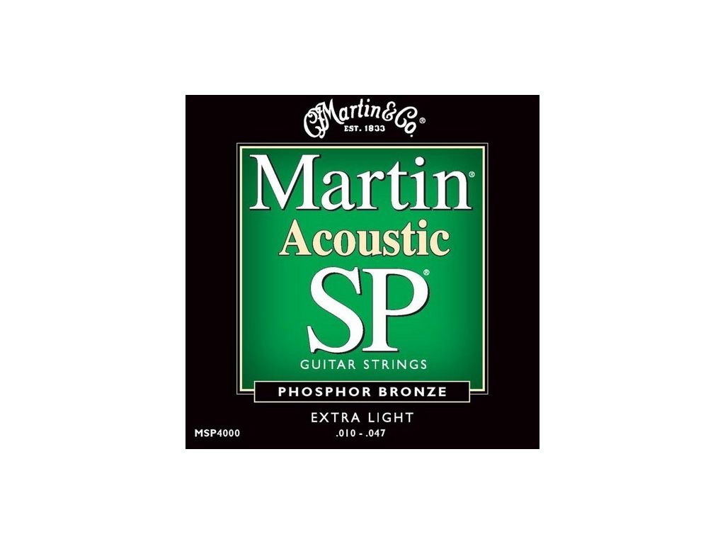 Martin MSP4000 Phosphor Bronze 92/8 Muta di corde per chitarra acustica Extra Light 010-047