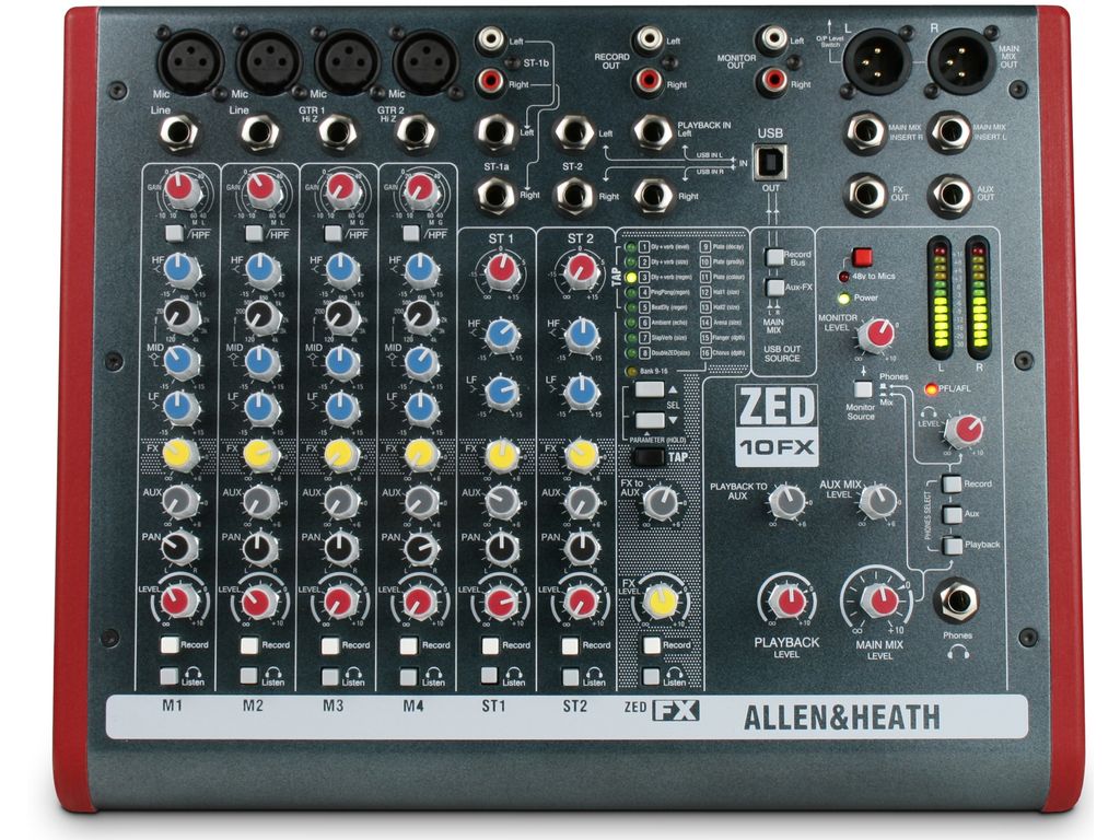 ALLEN & HEATH ZED 10FX Mixer usb 10 canali con effetti