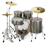 Pearl Export EXX725SBR/C21 Smokey Chrome Batteria acustica completa cromata + Sabian Omaggio