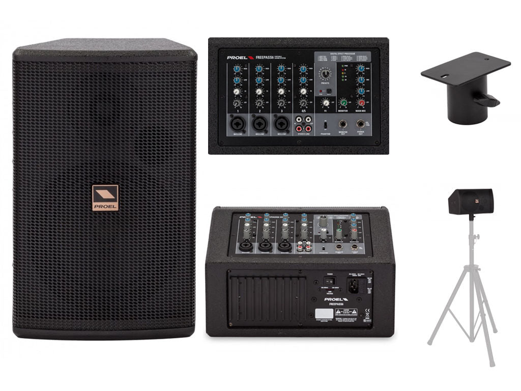 Proel Freepass 6 Cassa attiva 150W con mixer ed effetti
