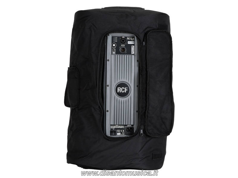 Custodia imbottita nera in nylon per RCF Art 12", protegge il diffusore da danni con un design resistente e pratico