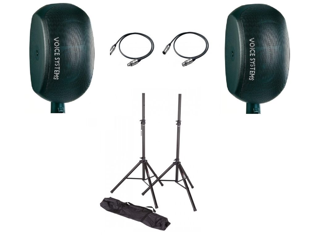 Coppia casse attive 240W Voice Systems Bee Theatre + supporti con borsa + cavi