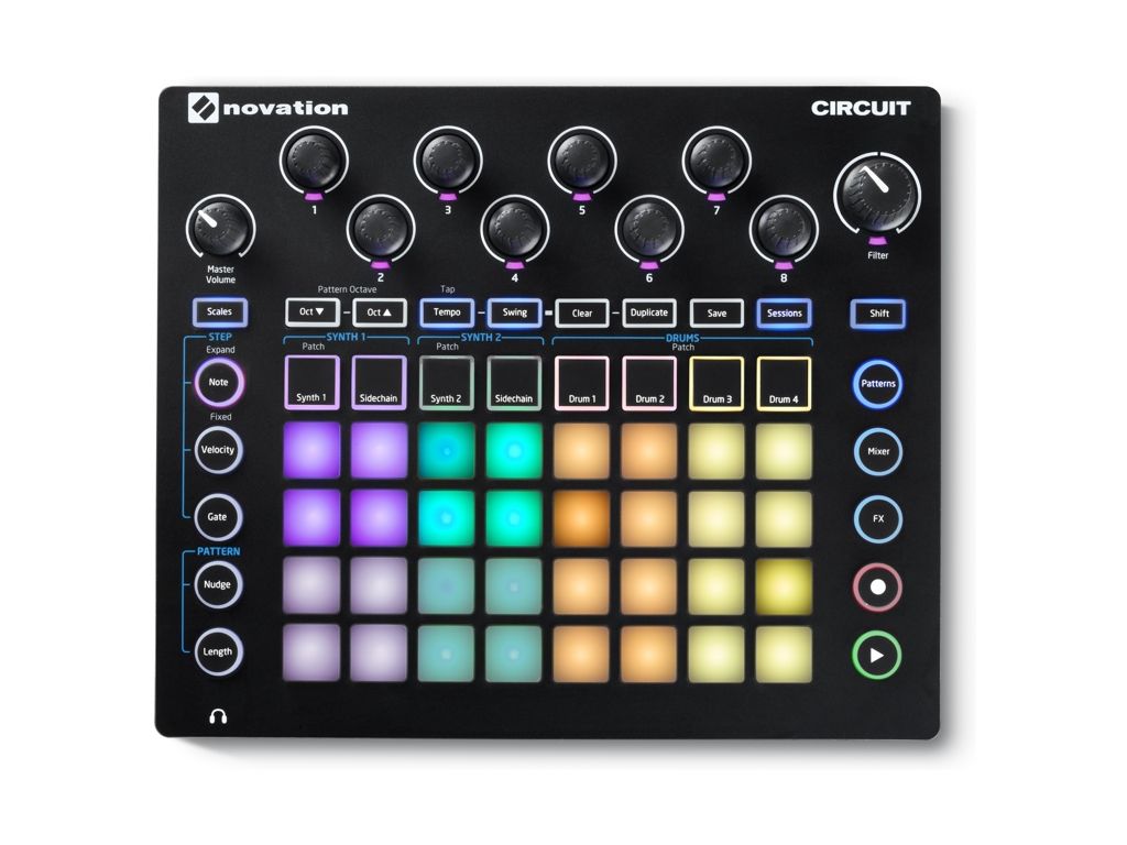 NOVATION Circuit Sintetizzatore con drum machine e controller midi usb