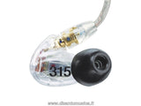 Shure SE315 CLE Auricolari ad isolamento acustico trasparenti
