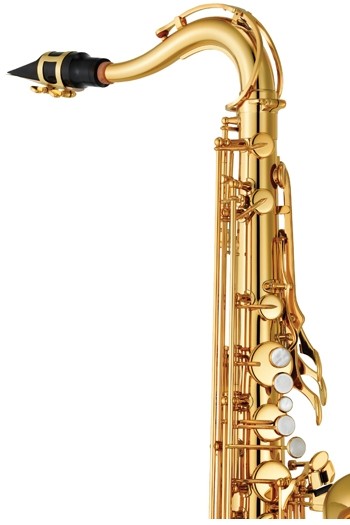 Saxofono tenore Yamaha YTS-280 in Sib, laccato oro, progettato per principianti, con tasti ausiliari e suono di alta qualità