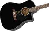 Fender CD60SCE Black Chitarra acustica elettrificata nera
