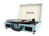 FENTON RP115 Giradischi USB Bluetooth azzurro con altoparlanti integrati