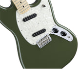 Fender Mustang MN Olive Chitarra elettrica verde