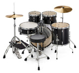 Pearl Roadshow RS525SC/C31 Jet Black Batteria acustica completa con piatti Sabian Nera