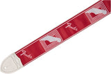 Fender Custom Monogrammed Strap Candy Apple Red Tracolla per chitarra
