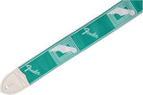 Fender Custom Monogrammed Strap Sea Foam Green Tracolla per chitarra