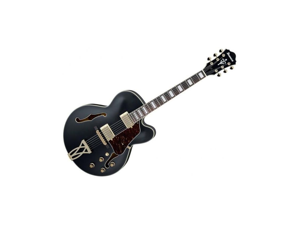 Ibanez Artcore AF75G BKF Black Flat Chitarra semiacustica nera