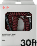 Fender Professional Series Coil Cable Red Tweed Cavo per strumenti Jack - Jack 9 mt.