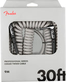 Fender Professional Series Coil Cable White Tweed Cavo per strumenti Jack - Jack 9 mt.