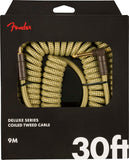 Fender Deluxe Series Coil Cable Tweed Cavo per strumenti Jack - Jack 9 mt.