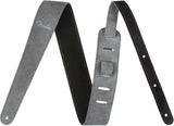 Fender Reversible Suede Strap Black/Gray Tracolla per chitarra Nera/Grigia