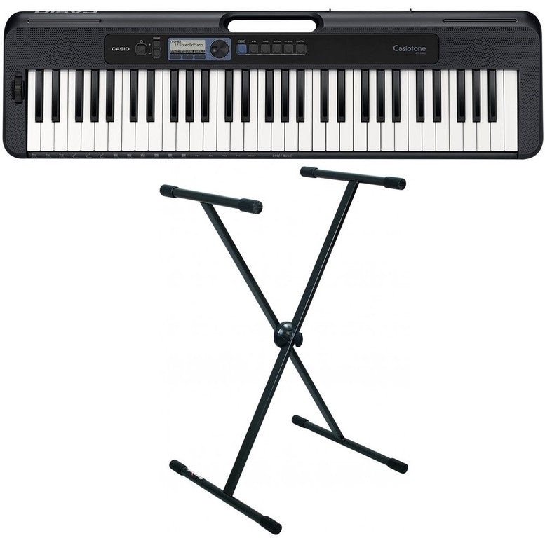 Casio Casiotone CT S300 Tastiera dinamica portatile 61 tasti Bundle con supporto