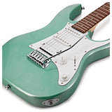 Ibanez GIO GRX40, chitarra elettrica verde metallico con manico in acero e pickup Infinity, per performance superiori