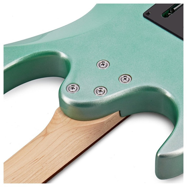 Retro Chitarra elettrica Ibanez GIO GRX40 in verde metallico, dotata di manico in acero e pickup Infinity, per un suono eccezionale