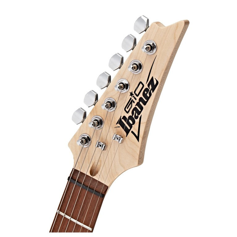 Paletta Chitarra elettrica Ibanez GIO GRX40 in verde metallico, dotata di manico in acero e pickup Infinity, per un suono eccezionale