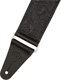Fender Tooled Leather Strap Black Tracolla per chitarra