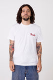 Fender Spaghetti Logo Globe T-Shirt White S Maglietta bianca