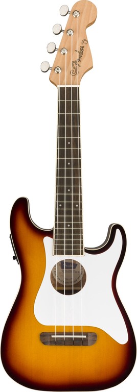 Fender Fullerton Strat Uke Sunburst Ukulele concerto Stratocaster elettrificato