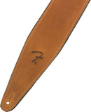 Fender Right Height Leather Strap Cognac Tracolla per chitarra