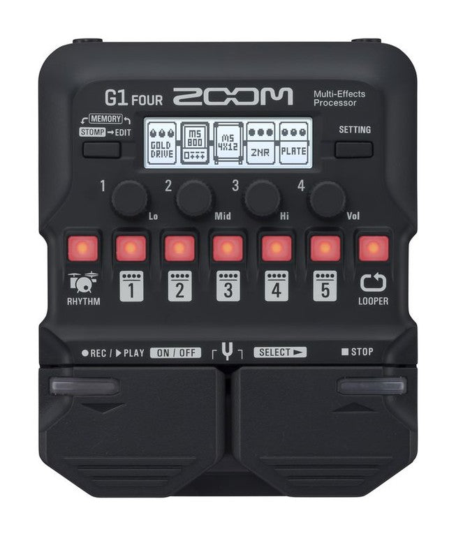 ZOOM G1 FOUR Pedaliera multieffetto con Looper, amp-simulator per chitarra
