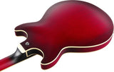 Ibanez Artcore AM53 SRF Sunburst Red Flat Chitarra semiacustica