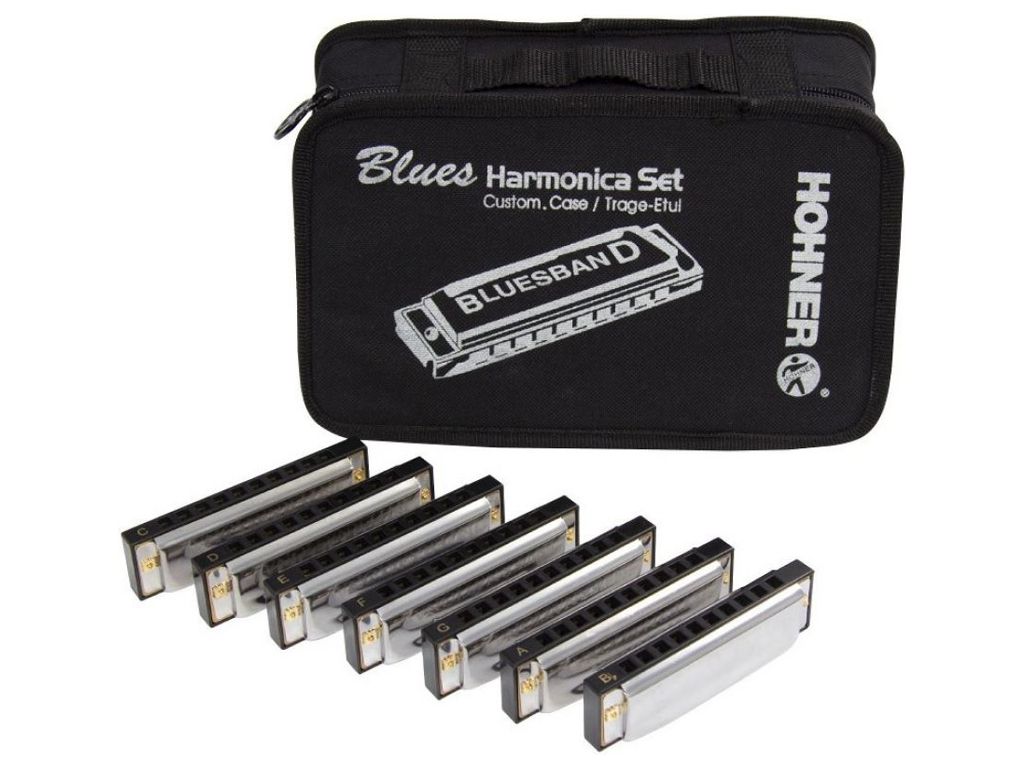 Hohner Blues band Set 7 Armoniche con borsa