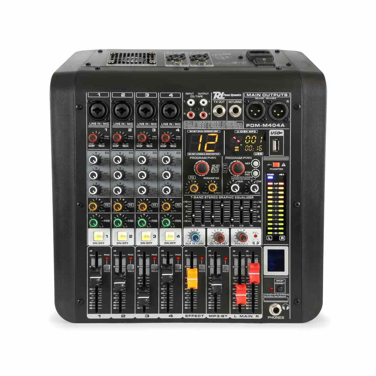 POWER DYNAMICS PDM-M404A Mixer 4 Canali 16dsp/bt/mp