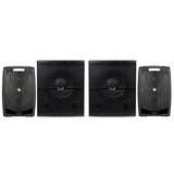 Proel V8Pro Coppia Casse Attive 1200W + Italian Stage IS S112A Subwoofer