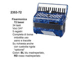 DAM 2353-72 BL Fisarmonica 72 bassi blu
