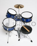 Batteria Acustica Junior 4 pezzi per bambini - Blue
